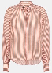 Brunello Cucinelli Striped cotton-blend shirt