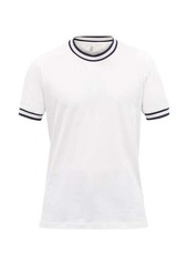 Brunello Cucinelli Striped-edge cotton-jersey T-shirt