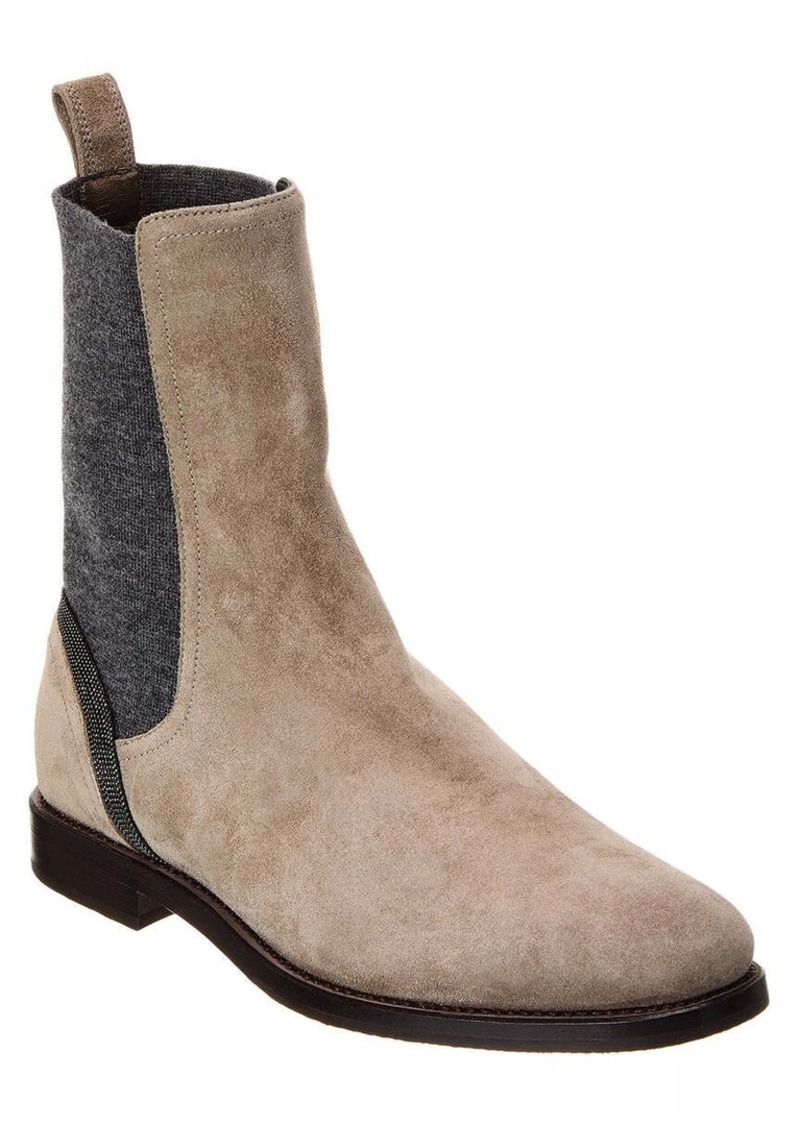 Brunello Cucinelli Suede Bootie