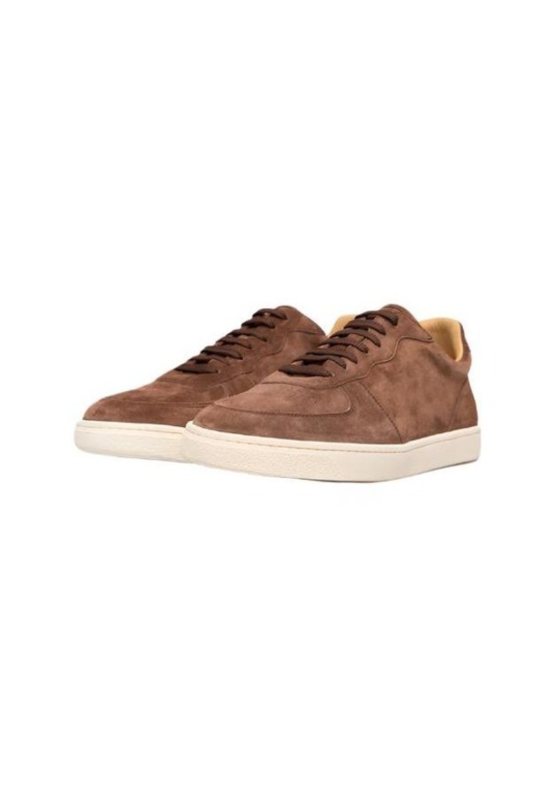 Brunello Cucinelli Suede Perforated Sneakers in Brown