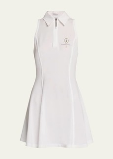Brunello Cucinelli Tennis Zip-Front Flare Mini Dress
