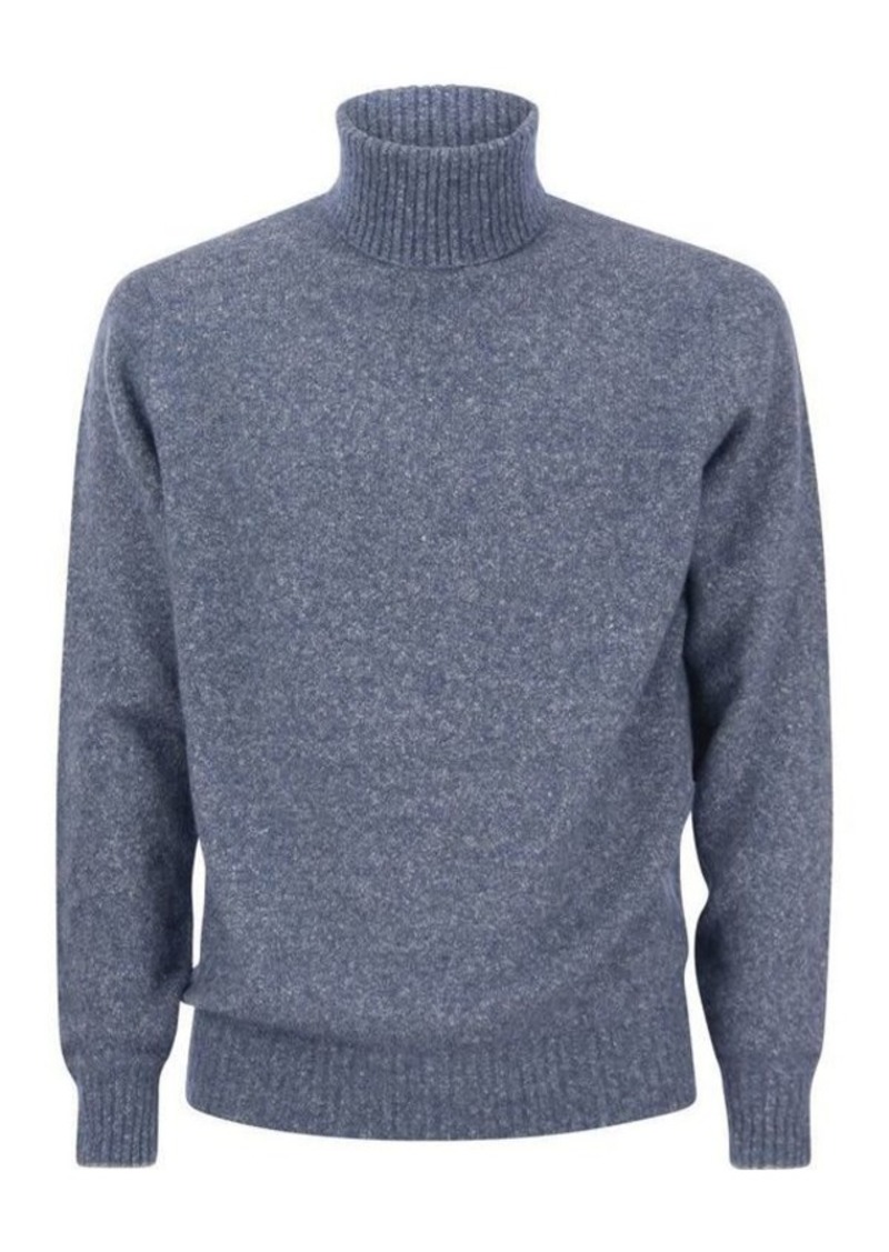 BRUNELLO CUCINELLI Turtleneck sweater in alpaca, cotton and wool