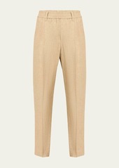 Brunello Cucinelli Two-Tone Straight-Leg Pants