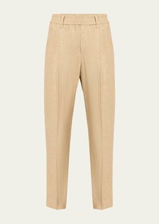 Brunello Cucinelli Two-Tone Straight-Leg Pants