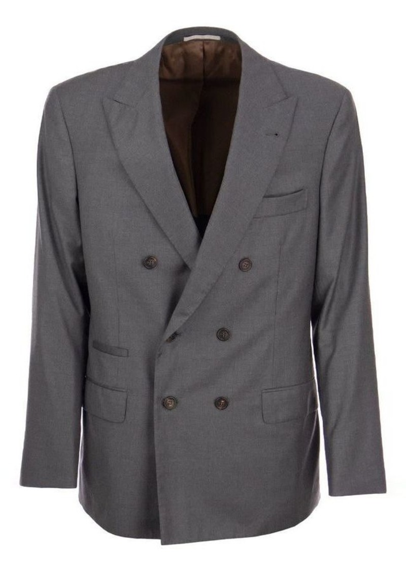 BRUNELLO CUCINELLI Virgin wool grisaille jacket