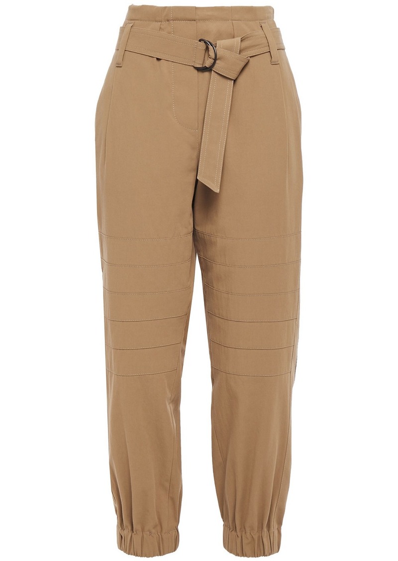 twill tapered pants