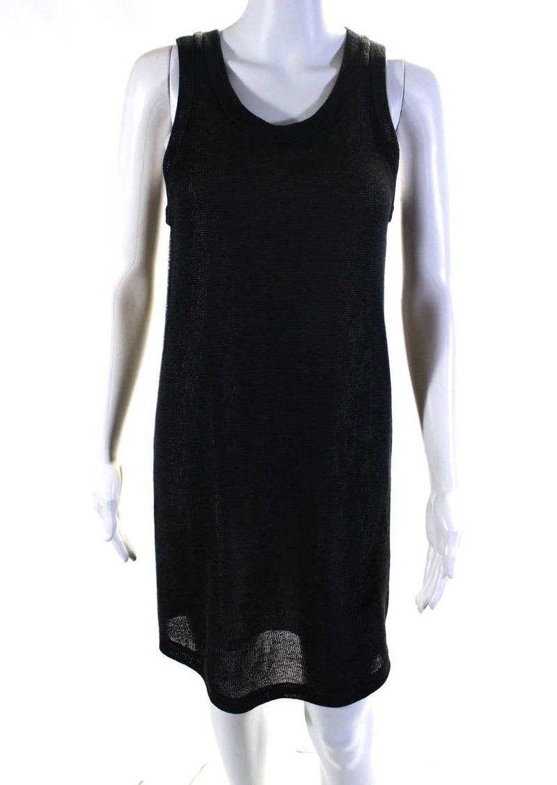 Brunello Cucinelli Womens Gray Scoop Neck Sleeveless Lined A-Line Dress