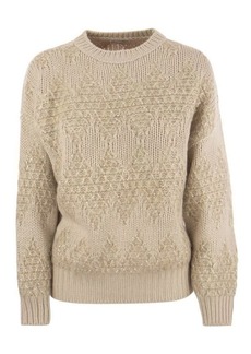 BRUNELLO CUCINELLI Wool, silk and cashmere sweater