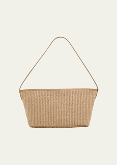 Brunello Cucinelli Zip Raffia Shoulder Bag