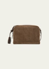 Brunello Cucinelli Zip Suede Camera Crossbody Bag