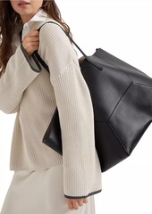 Brunello Cucinelli Calfskin Large Shopper Tote Bag