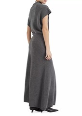 Brunello Cucinelli Cashmere English Rib Diagonal Knit Dress