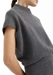 Brunello Cucinelli Cashmere English Rib Diagonal Knit Dress