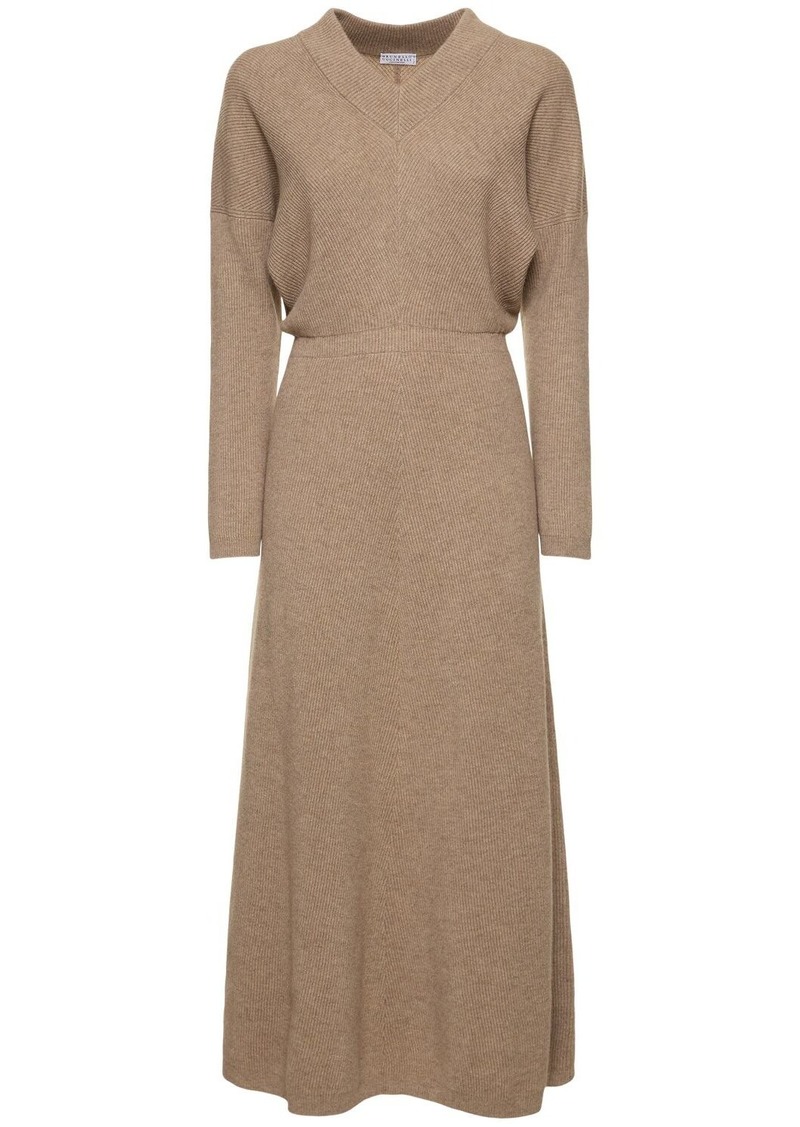 Brunello Cucinelli Cashmere Knitted Midi Dress