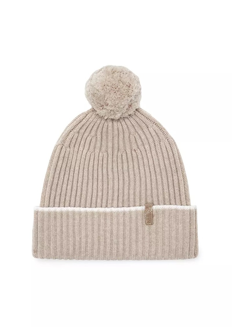 Brunello Cucinelli Cashmere Rib Knit Beanie