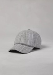 Brunello Cucinelli Chalk Stripe Baseball Cap with Shiny Band