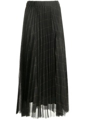 Brunello Cucinelli checkered tulle pleated skirt