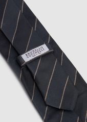 Brunello Cucinelli Chevron Silk Tie