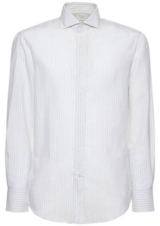 Brunello Cucinelli Classic Cotton & Linen Shirt