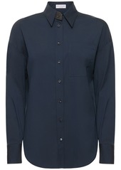 Brunello Cucinelli Classic Cotton Blend Shirt W/pocket