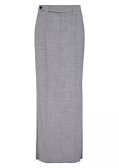 Brunello Cucinelli Comfort Virgin Wool Fresco Sartorial Column Skirt