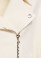 Brunello Cucinelli Cotton & Linen Crepe Biker Jacket