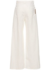 Brunello Cucinelli Cotton & Linen Wide Pants