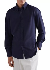 Brunello Cucinelli Cotton and Cashmere Twill Basic Fit Shirt