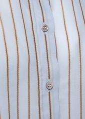 Brunello Cucinelli Cotton Blend Puff Sleeve Shirt