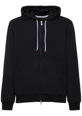 Brunello Cucinelli Cotton Blend Zipped Hoodie