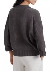 Brunello Cucinelli Cotton Cardigan with Shiny Details