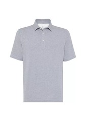 Brunello Cucinelli Cotton Jersey Polo with Shirt Style Collar