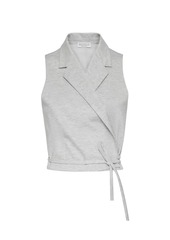 Brunello Cucinelli Couture Interlock Wrap Vest with Monili