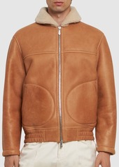 Brunello Cucinelli Cracked Leather Jacket