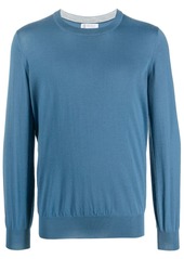 Brunello Cucinelli crew-neck cashmere-blend jumper