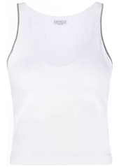 Brunello Cucinelli crystal-embellished tank top