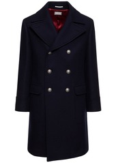 Brunello Cucinelli Double Breasted Wool & Cashmere Coat