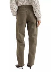 Brunello Cucinelli Dyed Sparkling Denim Soft Curved Trousers