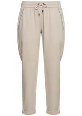 Brunello Cucinelli Embellished Cotton Jersey Joggers