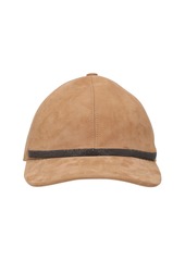 Brunello Cucinelli Embellished Suede Baseball Cap