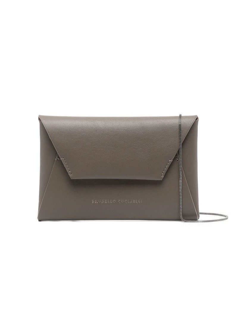 Brunello Cucinelli embossed-logo detail crossbody bag