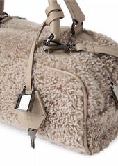 Brunello Cucinelli Explorer Small Boston Top Handle Bag in Curly Shearling