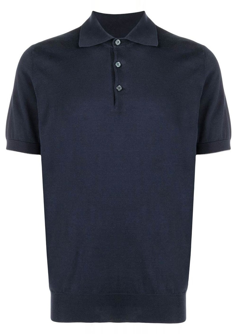 Brunello Cucinelli fine knit short-sleeved polo shirt