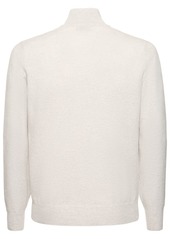 Brunello Cucinelli Half Zip Cashmere Turtleneck Sweater