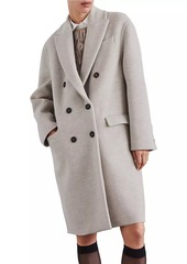 Brunello Cucinelli Hand Crafted Virgin Wool and Cashmere Double Cloth Coat