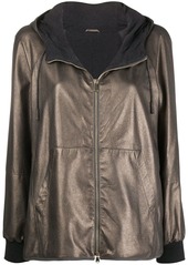 Brunello Cucinelli hooded leather jacket