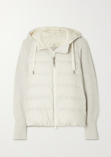Brunello Cucinelli Hooded Quilted Shell And Wool Cashmere And Silk-blend Down Jacket