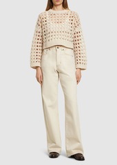 Brunello Cucinelli Juta Blend Open Knit Sweater