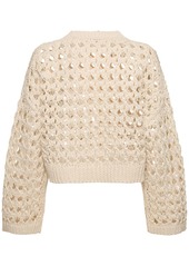 Brunello Cucinelli Juta Blend Open Knit Sweater