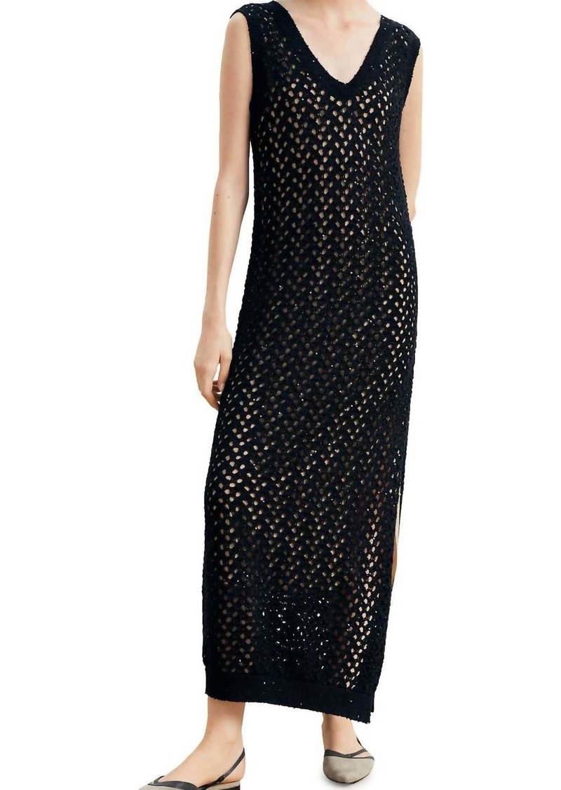 Brunello Cucinelli Knitted Sleeveless Dress In Black